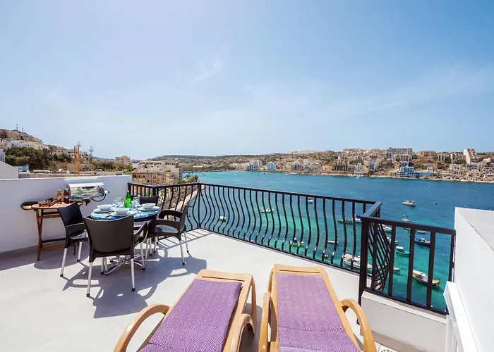 Harbour Lights Seafront Penthouse, With Large Terrace With Stunning Panoramic Sea Views - By Getawaysmalta