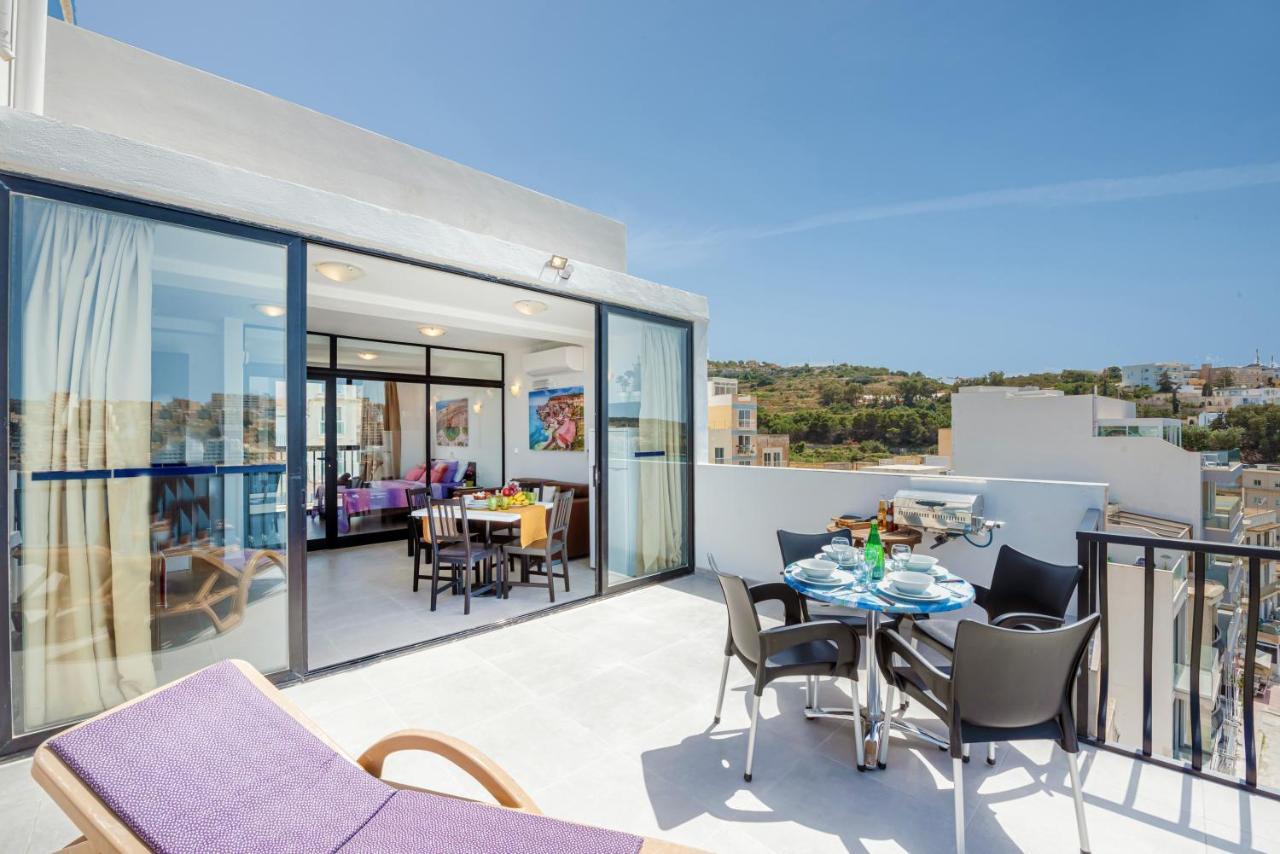 Harbour Lights: Seafront Penthouse With Panoramic Terrace * St. Paul's Bay